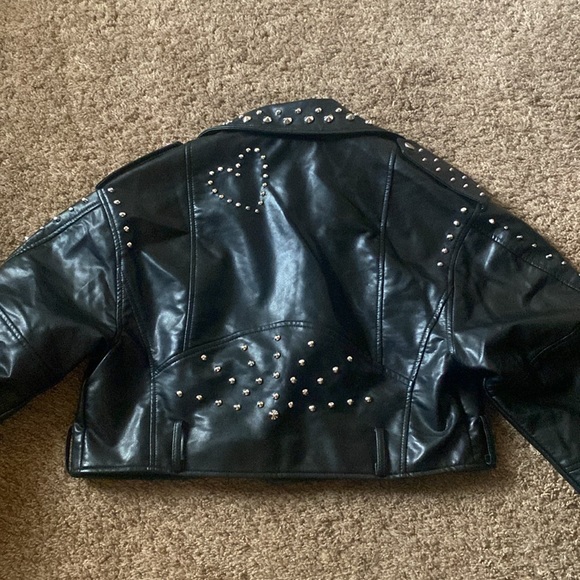 Zara | Cropped Studded Faux Leather Jacket - Picture 11 of 15